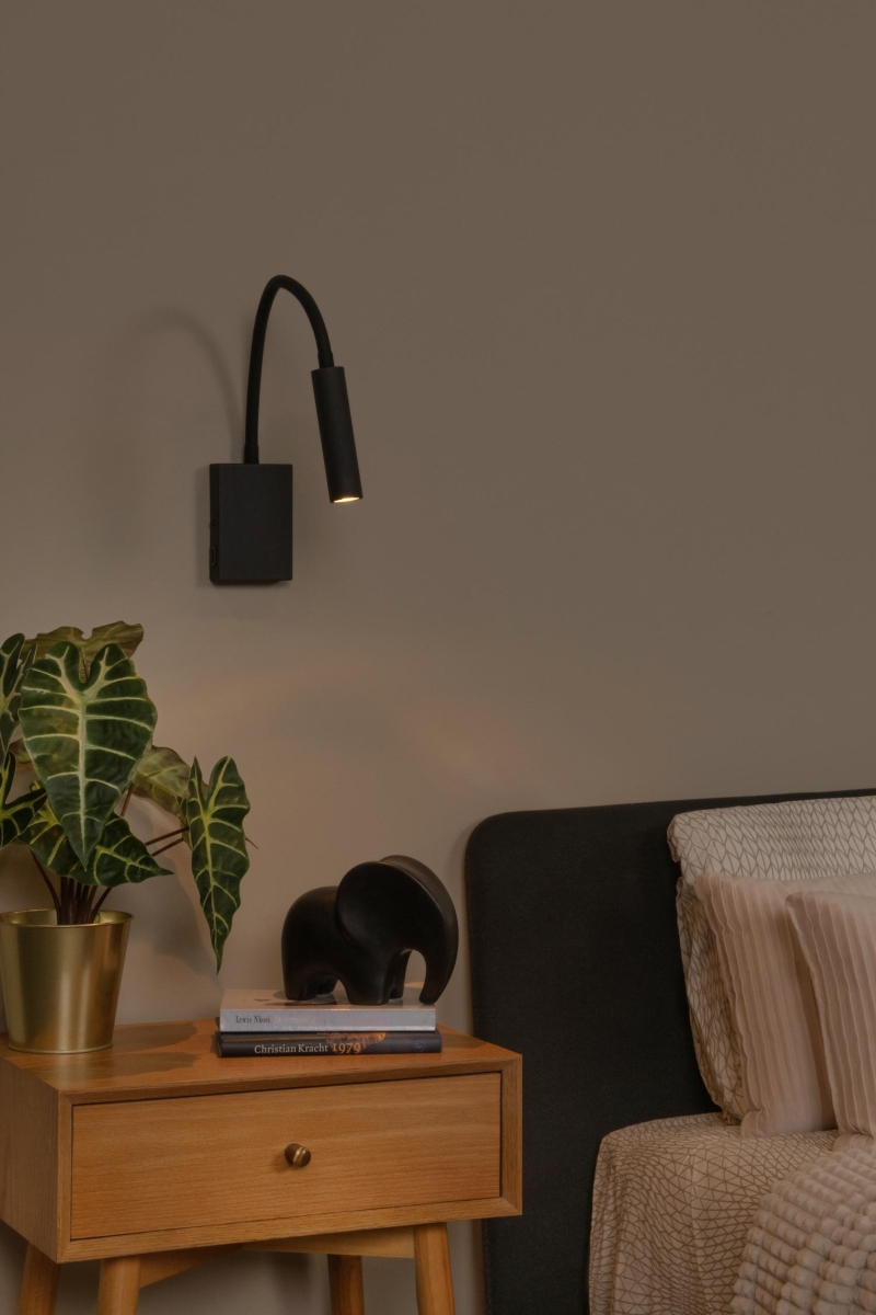 Lucide ALEC - Nástenné bodové svietidlo / Nástenné svietidlo - LED - G9 - 1x3W 2700K - Vrátane výmenných tienidiel - Čierna